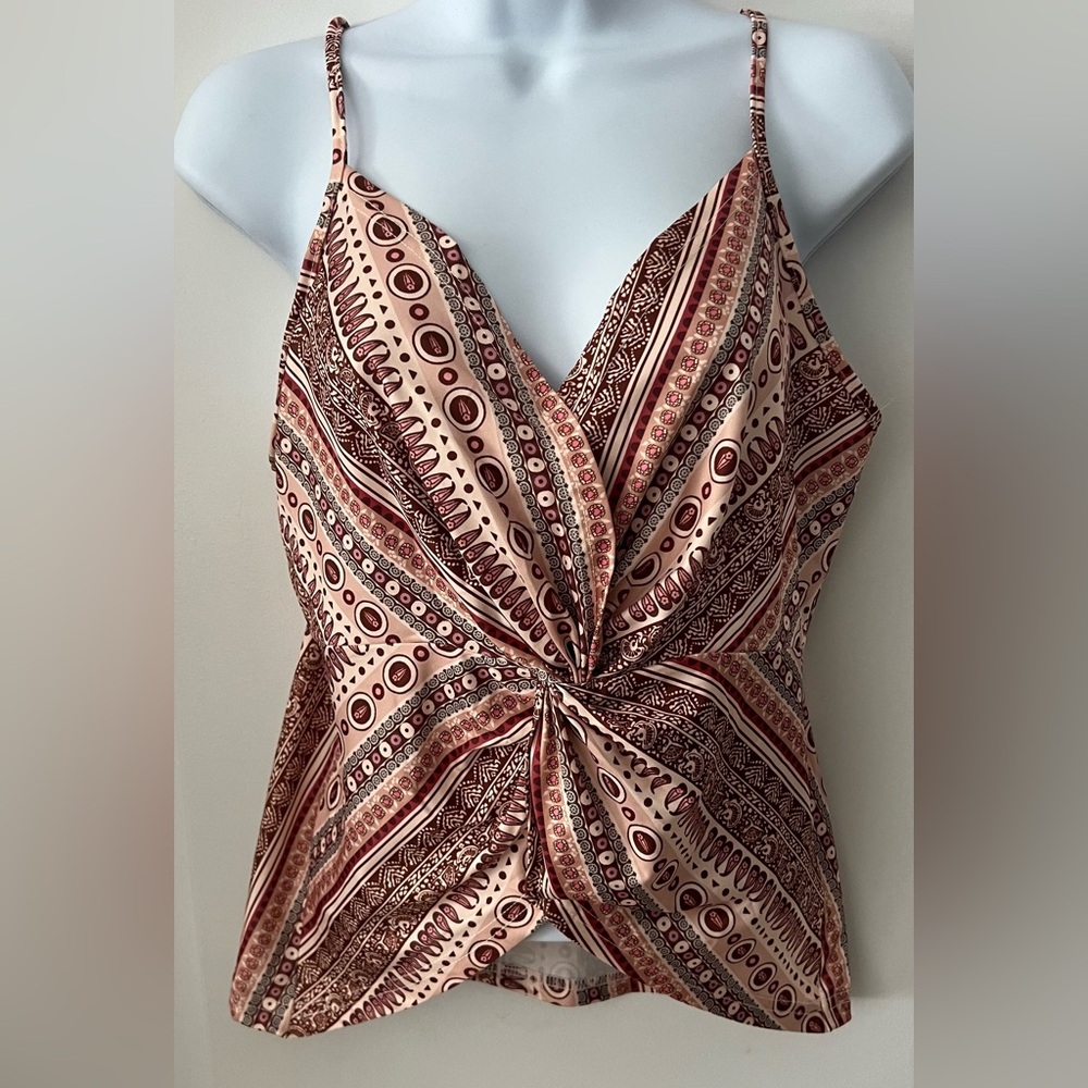 Women's Brown Patterned Top